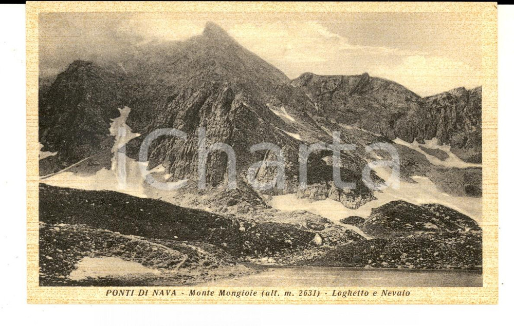 Cartolina originale da collezione 1930 ca PONTE DI NAVA CN Monte MONGIOIE  Laghetto e nevaio Cartolina 2 1