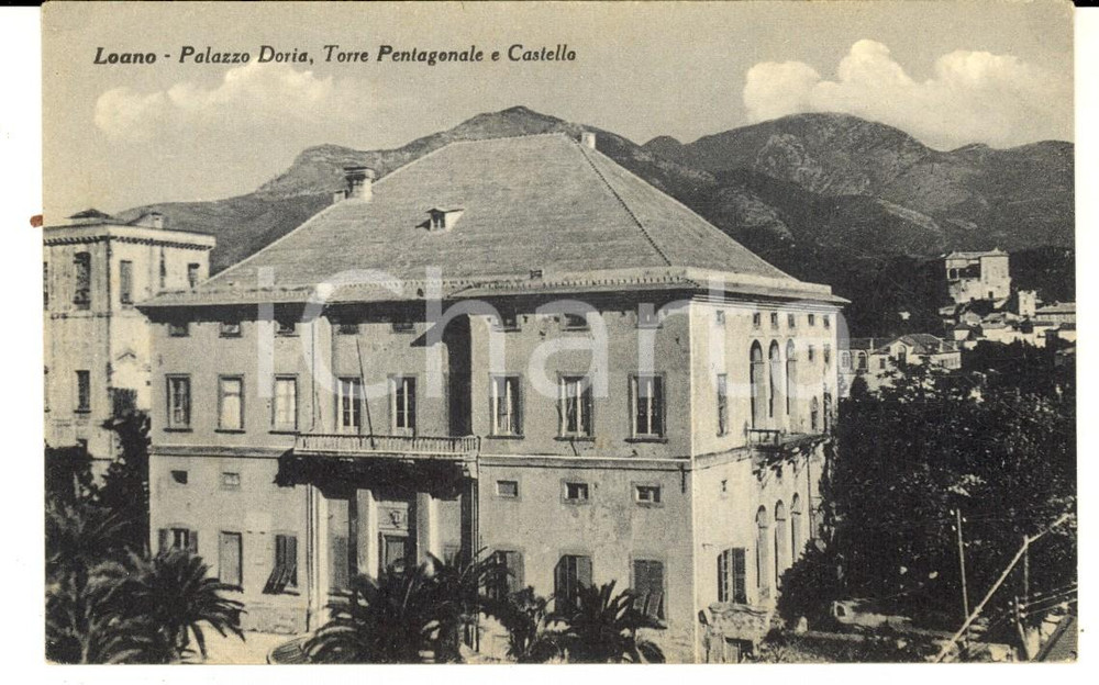 Cartolina originale da collezione 1930 ca LOANO SV Palazzo DORIA Torre Pentagonale e Castello  Cartolina FP NV 1