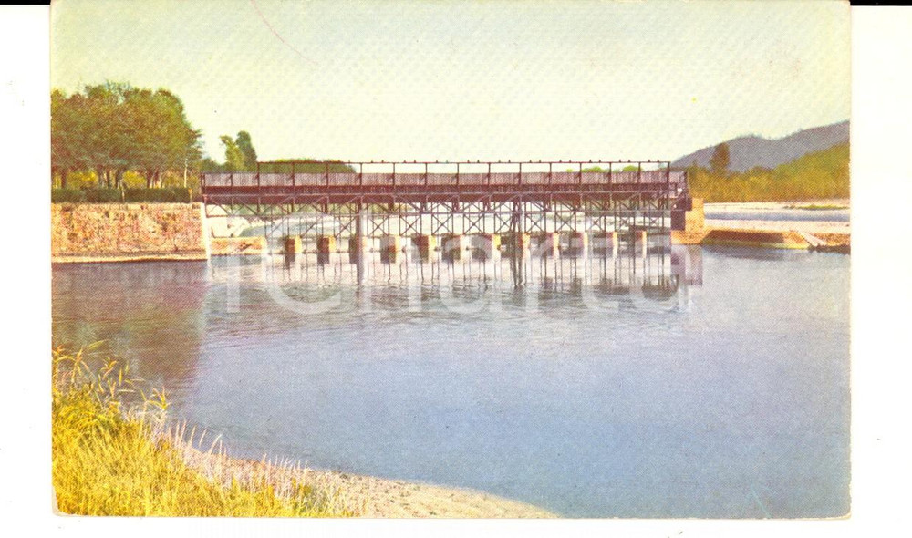 Cartolina originale da collezione 1930 ca CHIVASSO Canale CAVOUR  Scaricatore nel Po  Cartolina REGIO DEMANIO 1