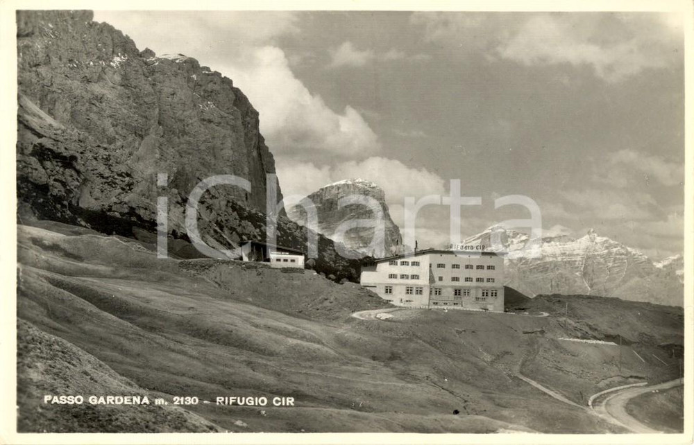 Cartolina originale da collezione 1949 PASSO GARDENA BZ DOLOMITI Veduta del Rifugio CIR Cartolina postale FP VG 1