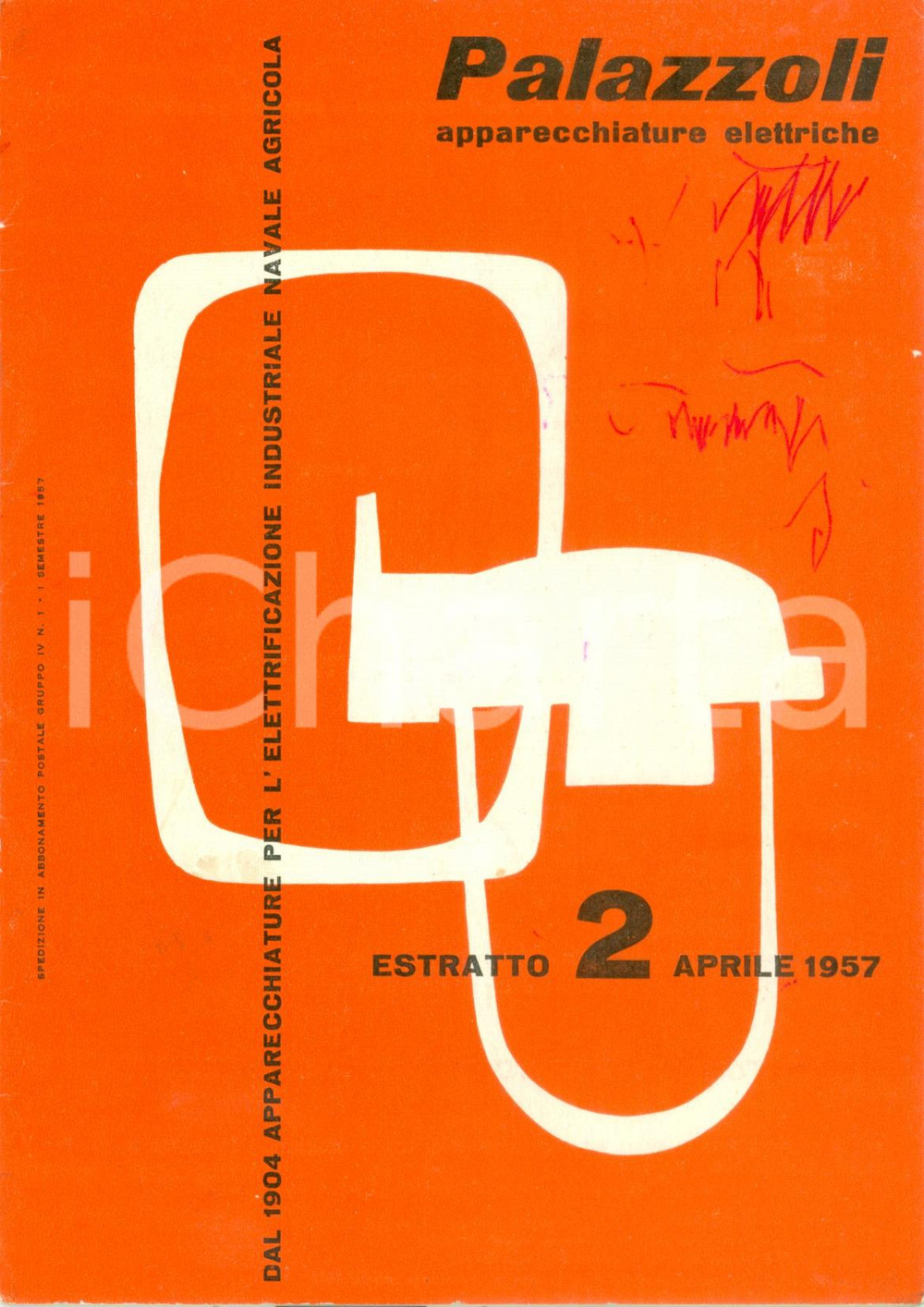 Materiale pubblicitario d’epoca 1957 BRESCIA Apparecchiature elettriche PALAZZOLI Catalogo ILLUSTRATO 1