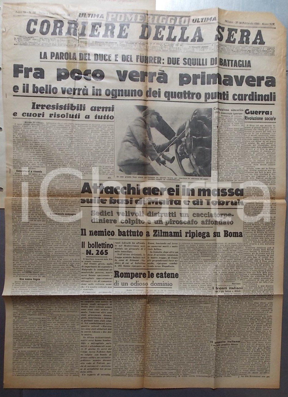 Giornale, rivista storica 1941 CORRIERE DELLA SERA WW2 Benito MUSSOLINI Adolf HITLER fratelli in armi 1