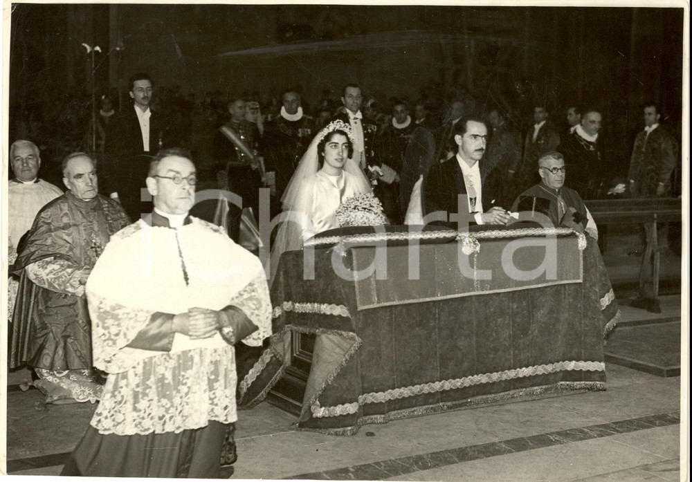Fotografia d epoca originale 1939 ROMA SAN PIETRO Nozze Luigi di BORBONEPARMA e Maria Francesca di SAVOIA 1