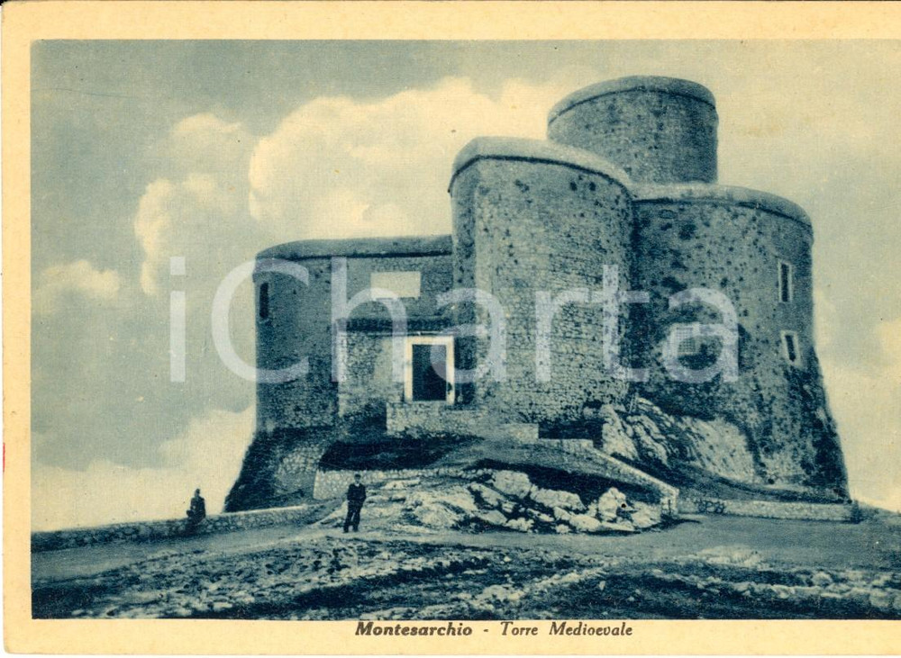 Cartolina originale da collezione 1940 ca MONTESARCHIO BN Torre Medioevale Cartolina postale FG NV 1