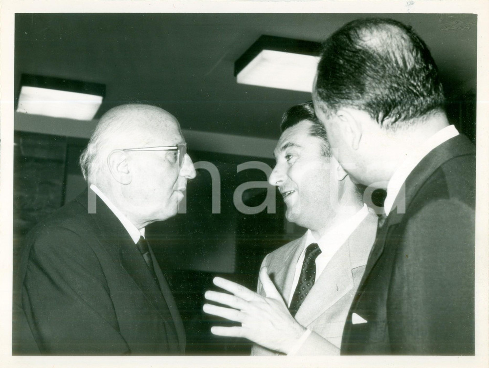 Fotografia d epoca originale 1965 MORTARA Autorità a inaugurazione nuova sede Banca Provinciale Lombarda Foto 1