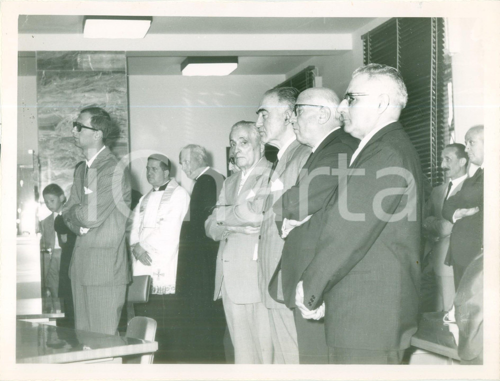1965 MORTARA Pubblico inaugura la nuova sede Banca Provinciale Lombarda *Foto