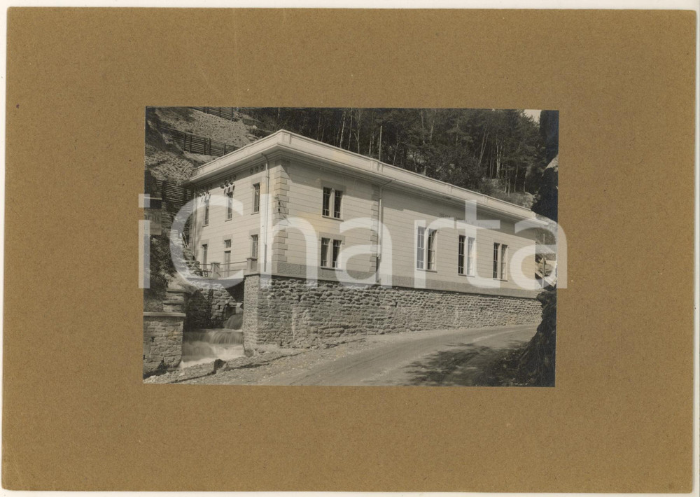 Fotografia d epoca originale 1920 ca TRENTINO SocietÃ  Trentina di ElettricitÃ   Centrale  Edificio Foto 1