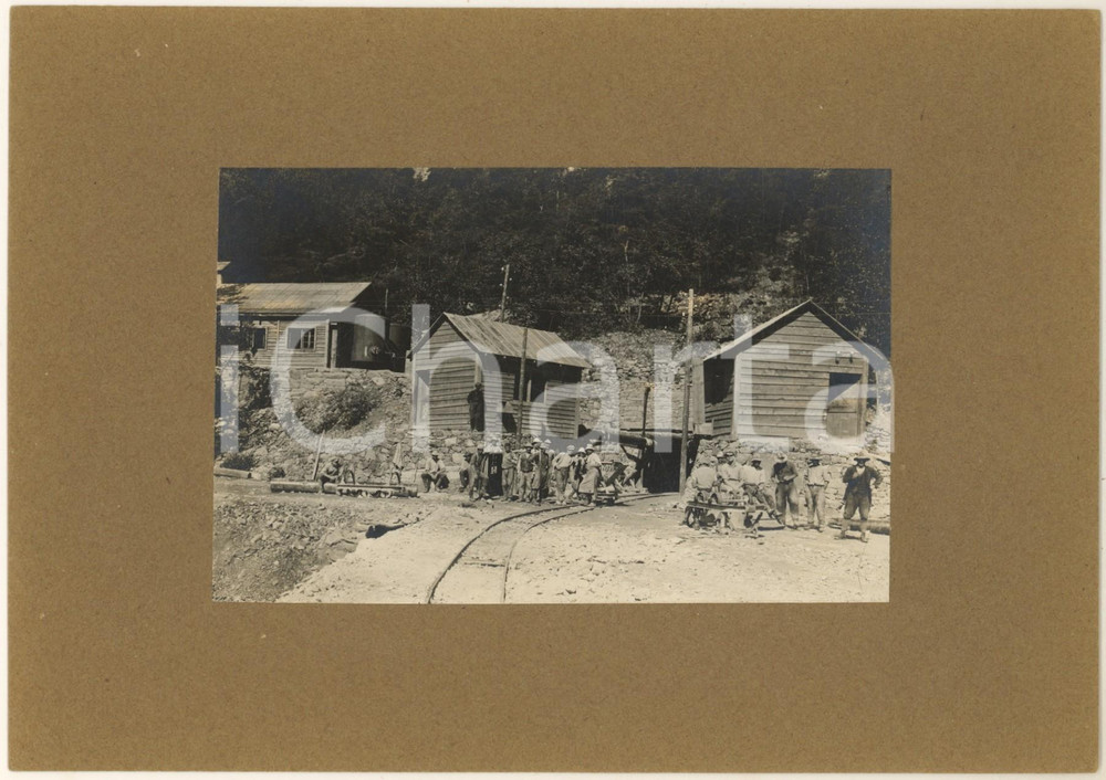Fotografia d epoca originale 1920 ca TRENTINO Società Trentina Elettricità  Centrale in costruzione Foto 2 1