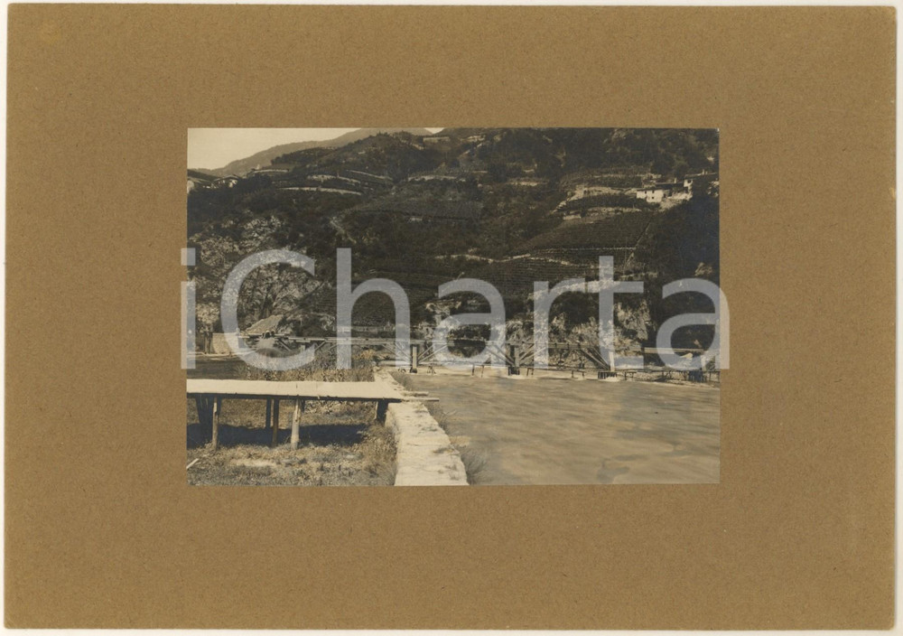 Fotografia d epoca originale 1920 ca TRENTINO Società Trentina Elettricità  Centrale in costruzione Foto 8 1