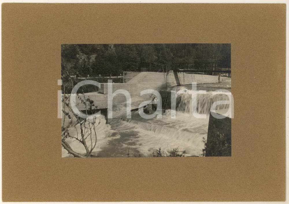 Fotografia d epoca originale 1920 ca TRENTINO Società Trentina Elettricità  Centrale in costruzione Foto 9 1
