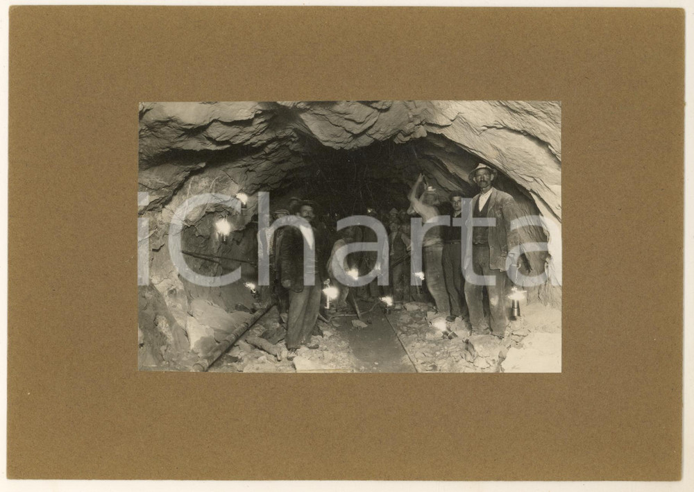 Fotografia d epoca originale 1920 ca TRENTINO Società Trentina Elettricità  Galleria di una centrale Foto 2 1