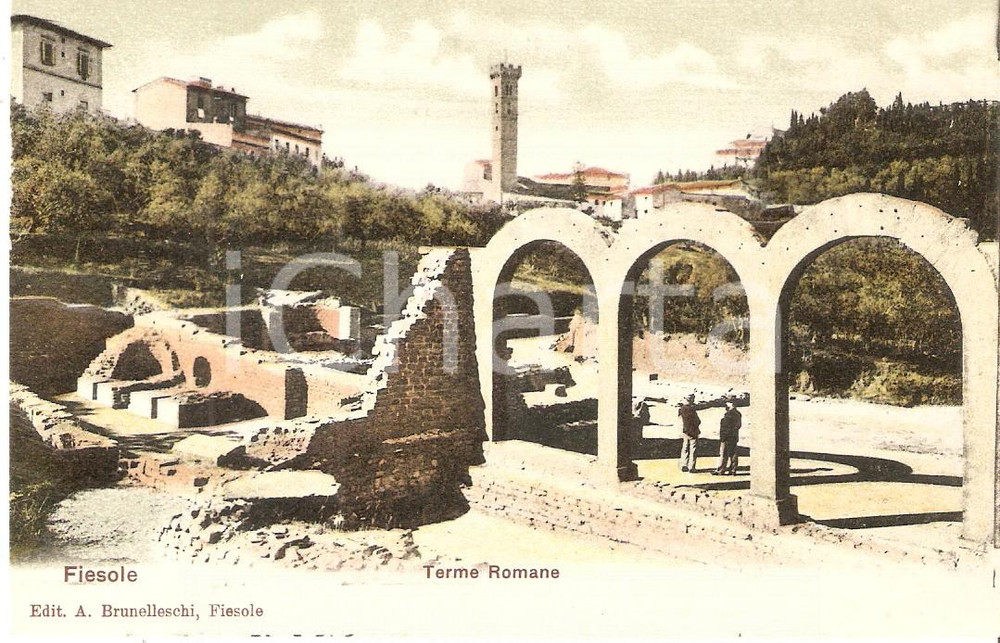Cartolina originale da collezione 1935 ca FIESOLE FI Veduta delle Terme Romane Cartolina FP NV 1