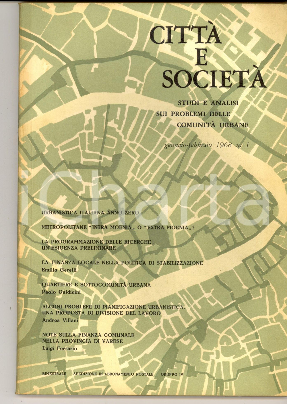 Giornale, rivista storica 1968 CITTA  E SOCIETA  Finanza comunale in provincia di Varese Rivista nÂ° 1 1