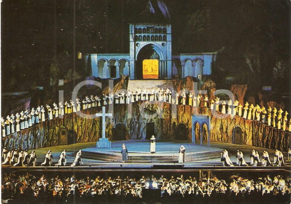 Cartolina originale da collezione 1975 ARENA DI VERONA Stagione lirica LA FORZA DEL DESTINO Opera Cartolina FG NV 1