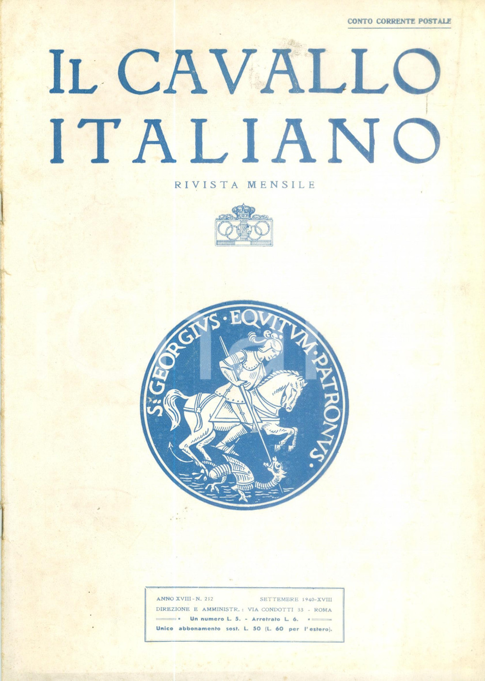 Giornale, rivista storica 1940 IL CAVALLO ITALIANO Cronache concorso ippico di SIENA Rivista ILLUSTRATA 1