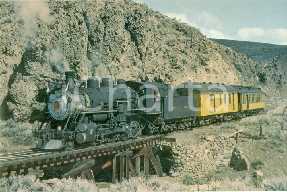 Fotografia d epoca originale 1972 VIRGINIA & TRUCKEE RAILWAY USA Locomotiva 5 Fotografia seriale 1
