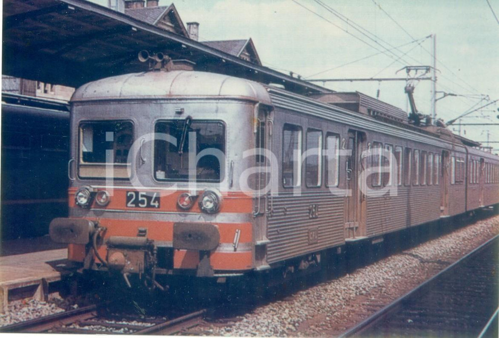 Fotografia d epoca originale 1975 ca LUSSEMBURGO Ferrovie lussemburghesi CFL Locomotiva 254 Fotografia 1
