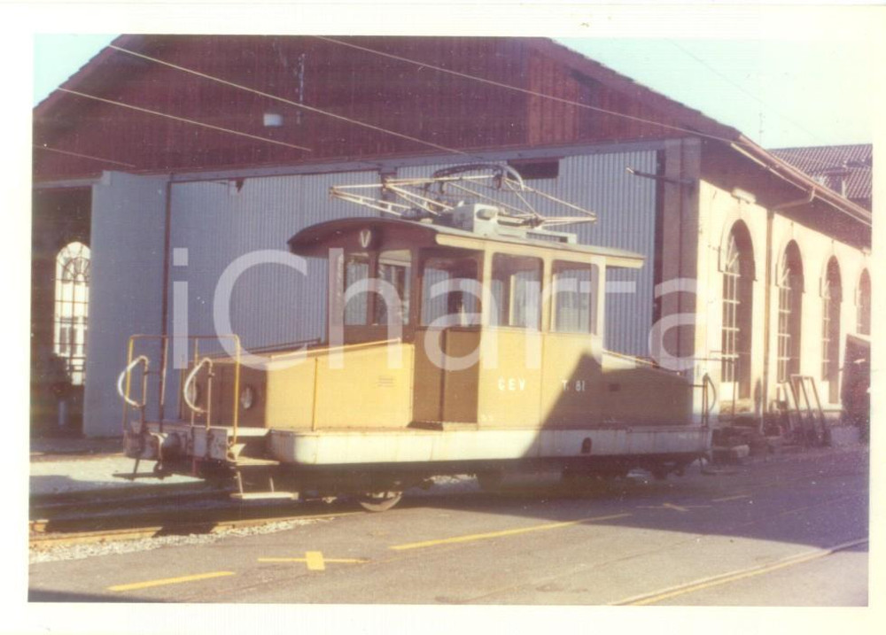 Fotografia d epoca originale 1973 SVIZZERA Ferrovia VEVEYBLONAYLES PLEIADES CEV Locomotiva T 81 Fotografia 1