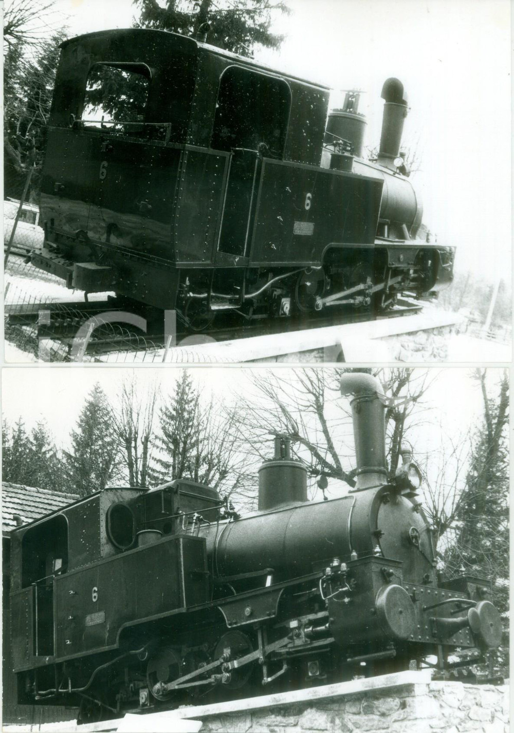 Fotografia d epoca originale 1975 ca SVIZZERA Ferrovia MONTE GENEROSO Locomotiva 6 WINTERTHUR Lotto 2 foto 1