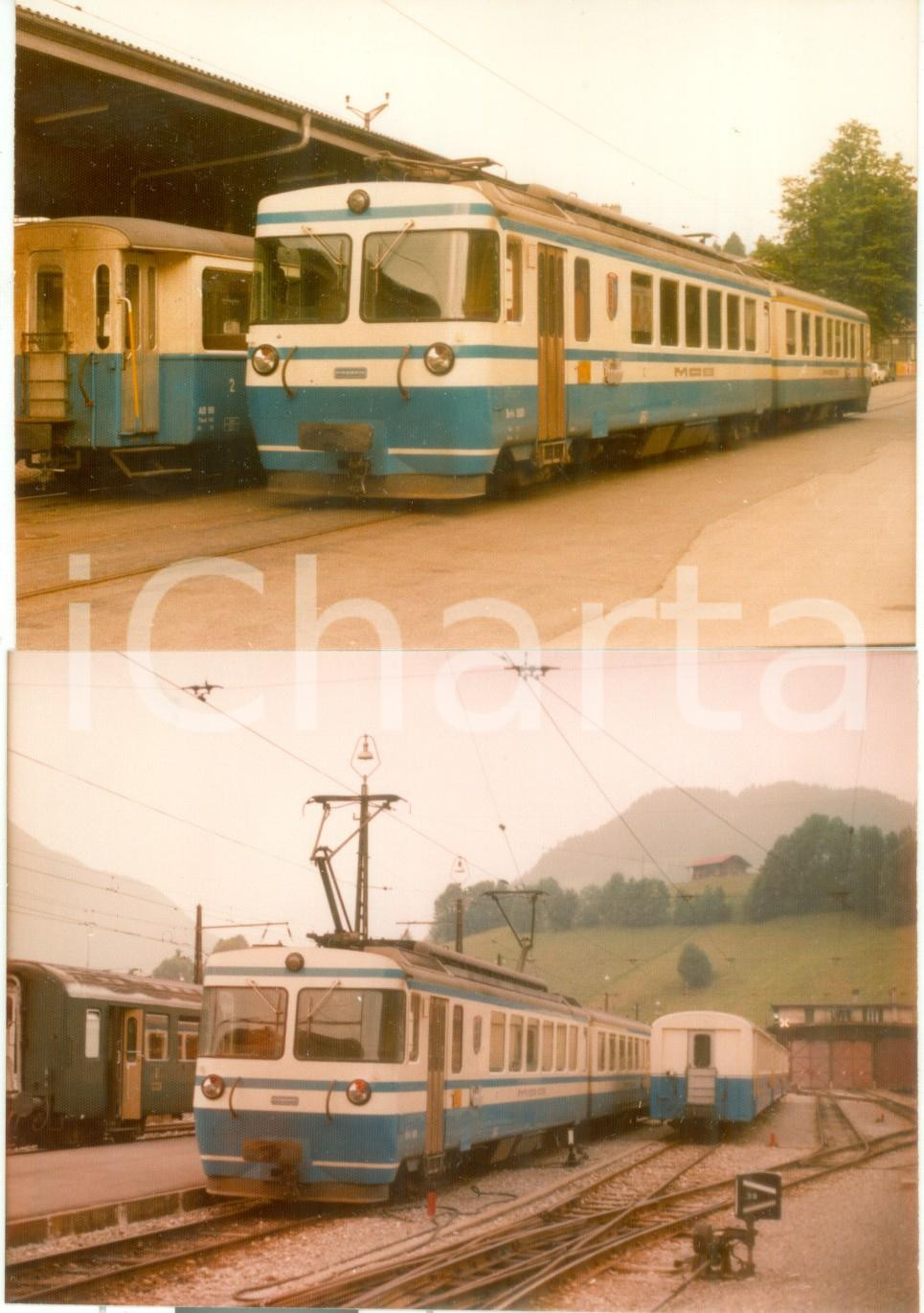 Fotografia d epoca originale 1975 SVIZZERA MONTREUXBERNEROBERLAND Treno scartamento elettrico Lotto 2 foto 1