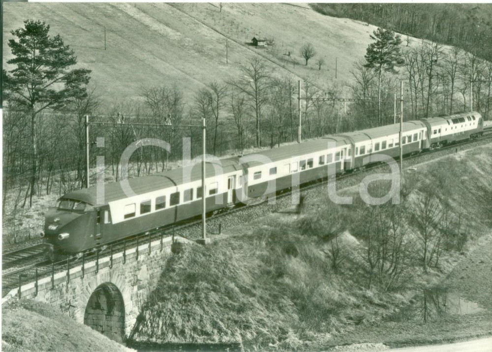 Fotografia d epoca originale 1980 ca SVIZZERA TransEuropExpress RAm 501, 502 Fotografia seriale 1