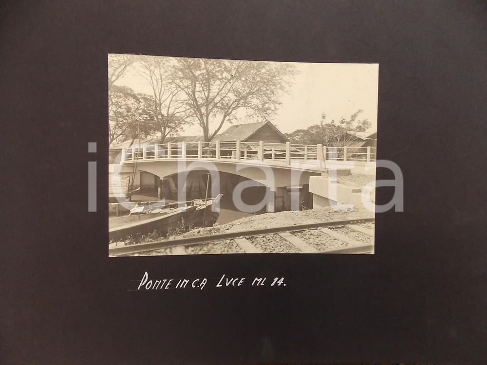 Fotografia d epoca originale 1920 ca BANGKOK THAILANDIA Nuovo ponte in cemento armato Foto ARCHITETTURA 1