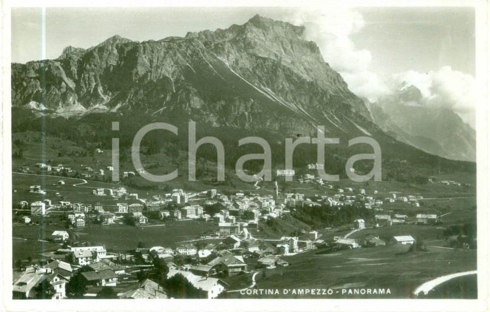 Cartolina originale da collezione 1940 ca CORTINA D AMPEZZO BL Panorama generale della valle Cartolina FP NV 1