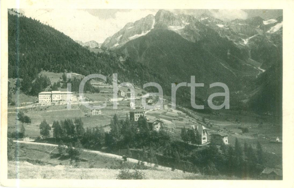 Cartolina originale da collezione 1932 PONTE DI LEGNO BS Panorama del paese nella valle Cartolina FP VG 1