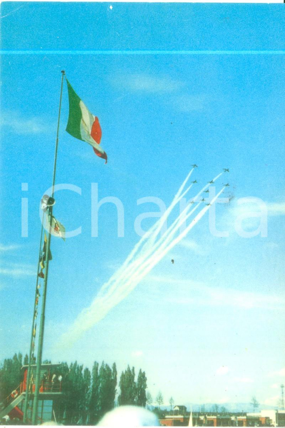 Cartolina originale da collezione 1960 ca AERONAUTICA MILITARE ITALIANA Frecce tricolori FIAT G91 Cartolina FG NV 1