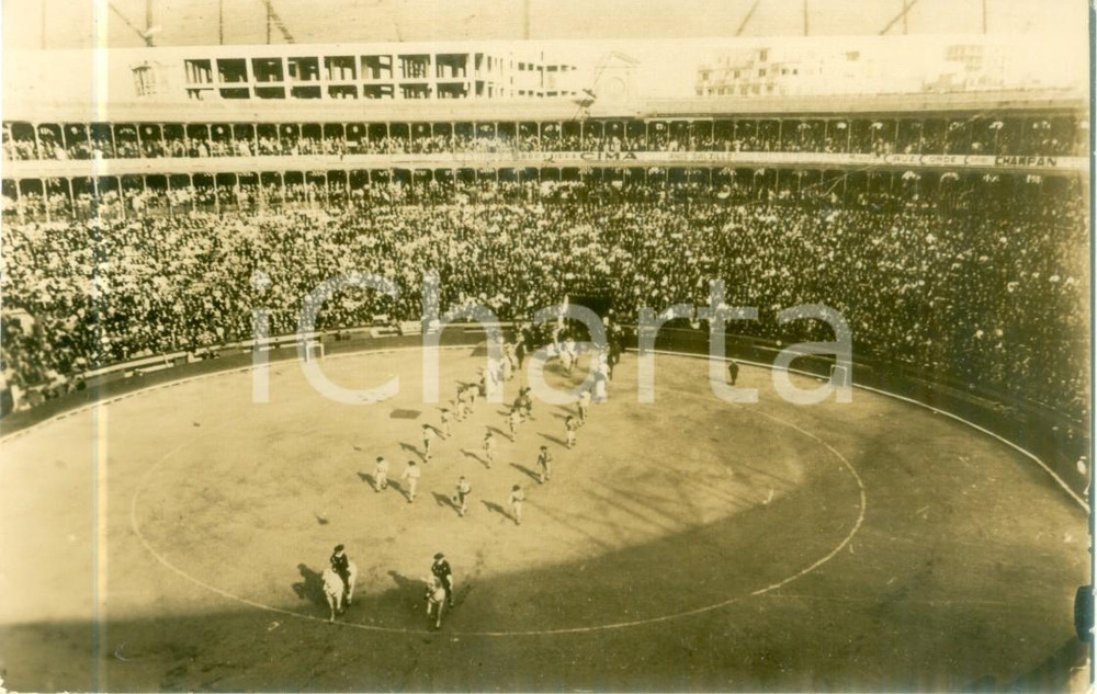 Cartolina originale da collezione 1957 VALENCIA ESPANA Toreri in Plaza de Toros Cartolina FP VG 1