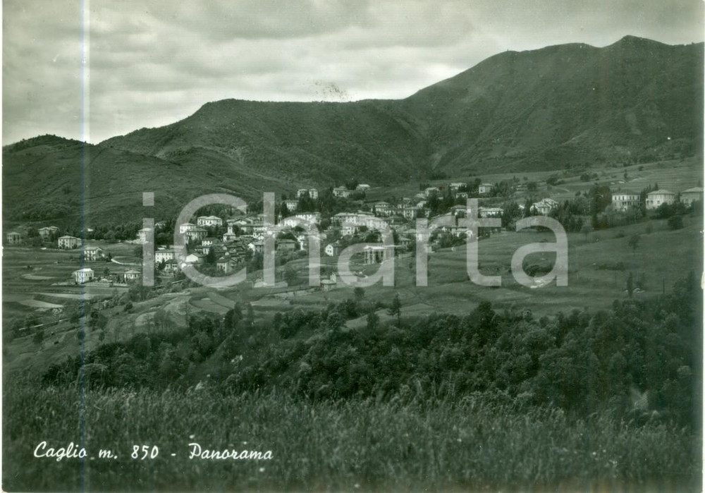 Cartolina originale da collezione 1955 CAGLIO CO Panorama del paese Cartolina postale FG VG 1