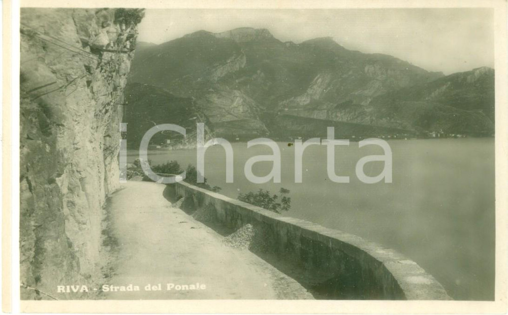 Cartolina originale da collezione 1930 ca RIVA DEL GARDA BS Strada del PONALE Cartolina FP NV 1