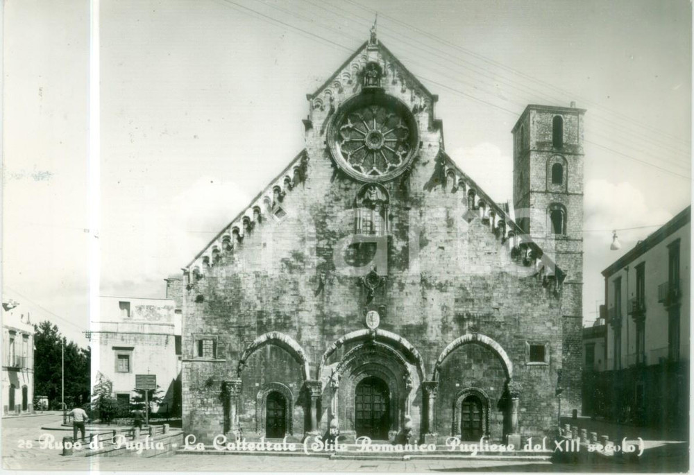 Cartolina originale da collezione 1963 RUVO DI PUGLIA BA La Cattedrale romanica Cartolina postale FG VG 1