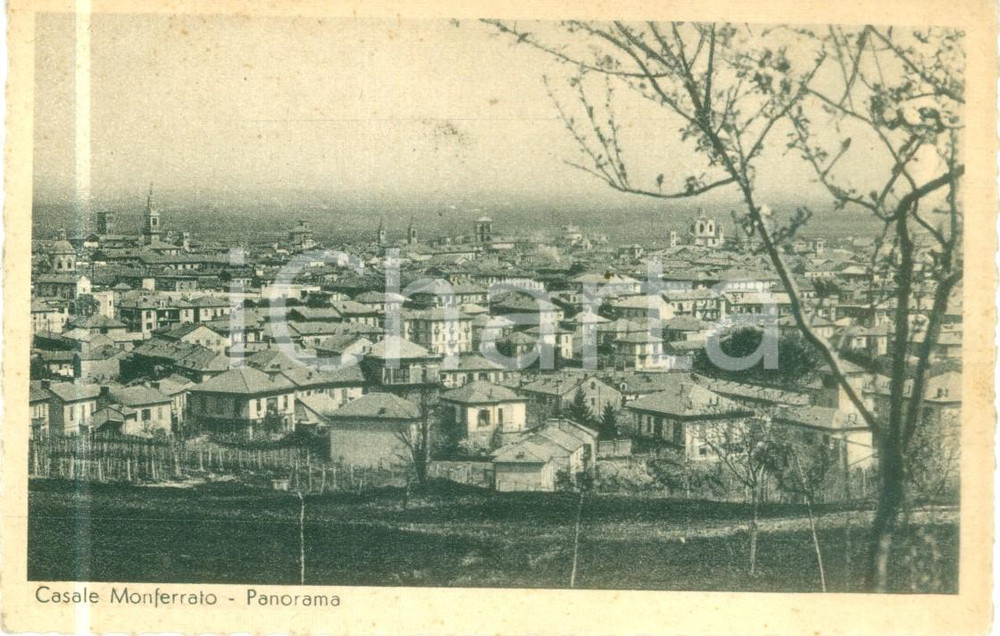 Cartolina originale da collezione 1930 ca CASALE MONFERRATO AL Panorama del paese Cartolina FP NV 1