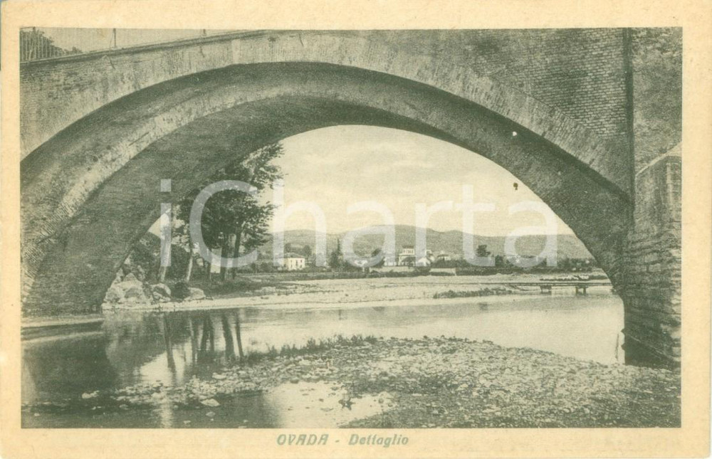 Cartolina originale da collezione 1943 OVADA AL Dettaglio del ponte sull ORBA Cartolina postale FP NV 1