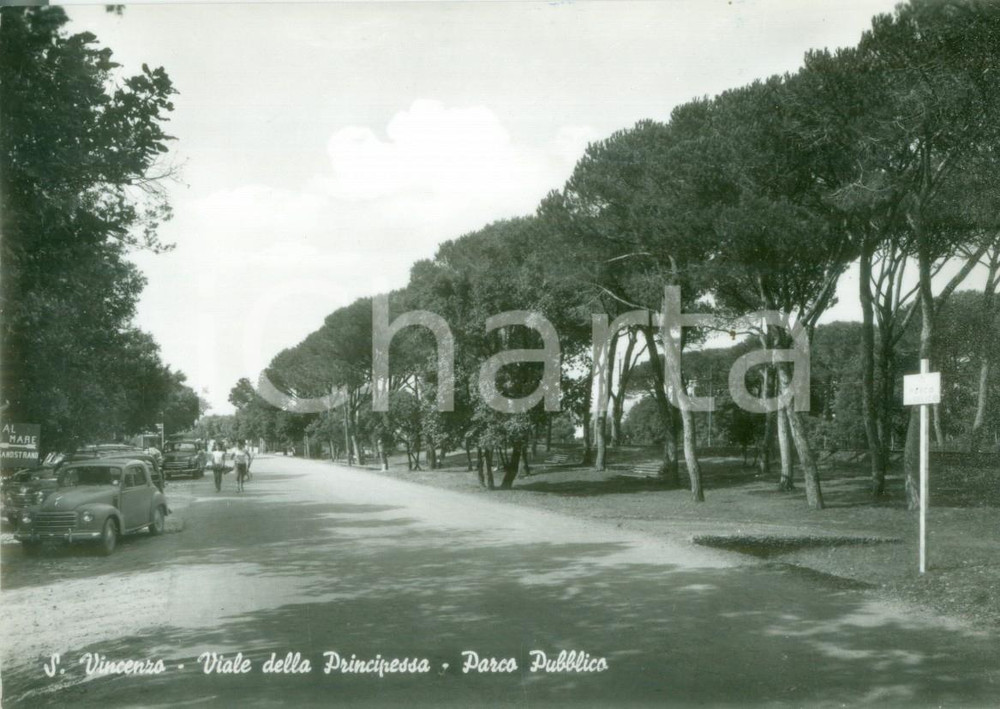 Cartolina originale da collezione 1962 SAN VINCENZO LI Viale della Principessa Parco pubblico Cartolina FG VG 1