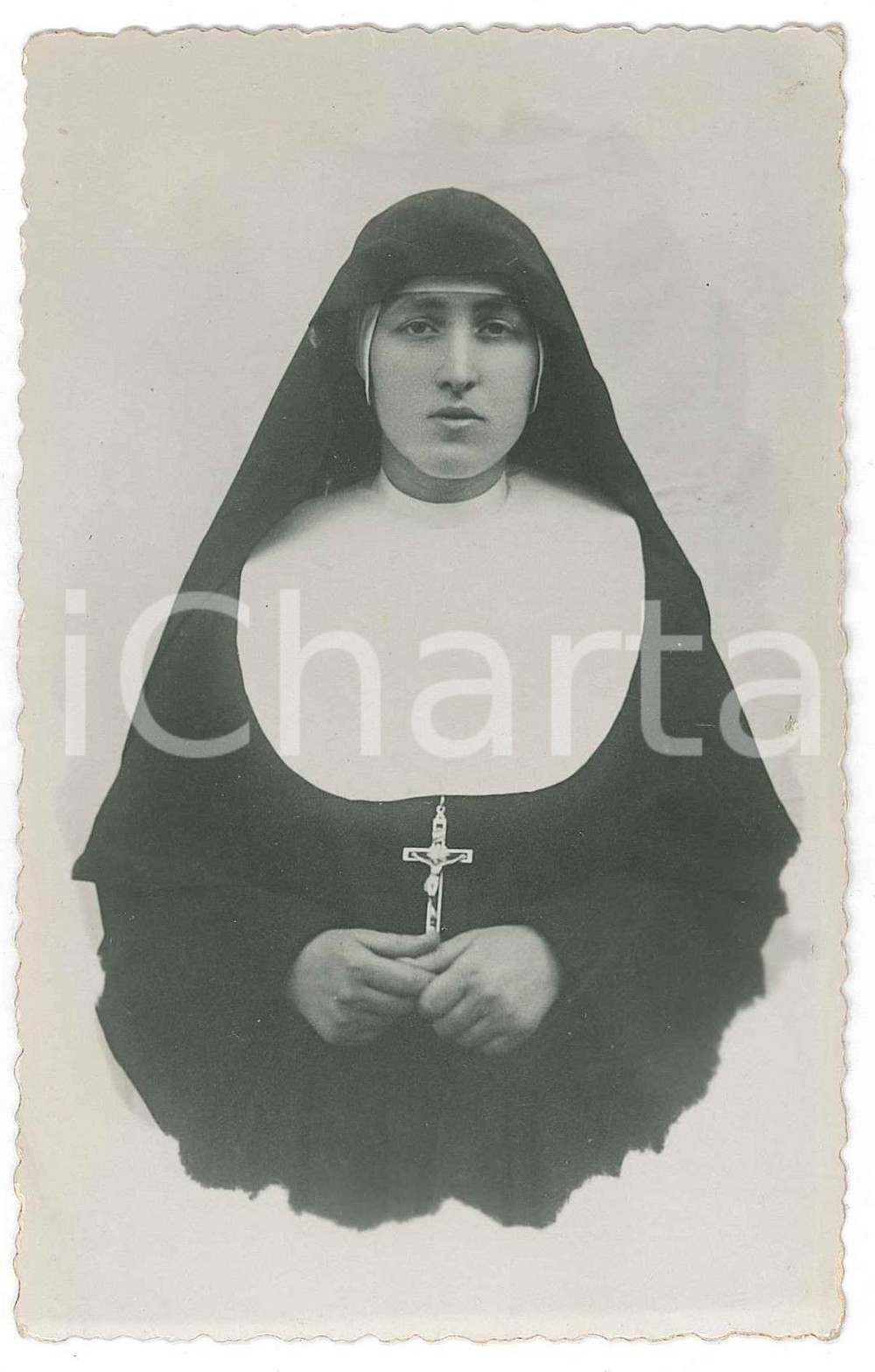 Fotografia d epoca originale 1938 NAPOLI Suor Maria CAVIGLIA Ritratto  Foto 8x13 cm 1