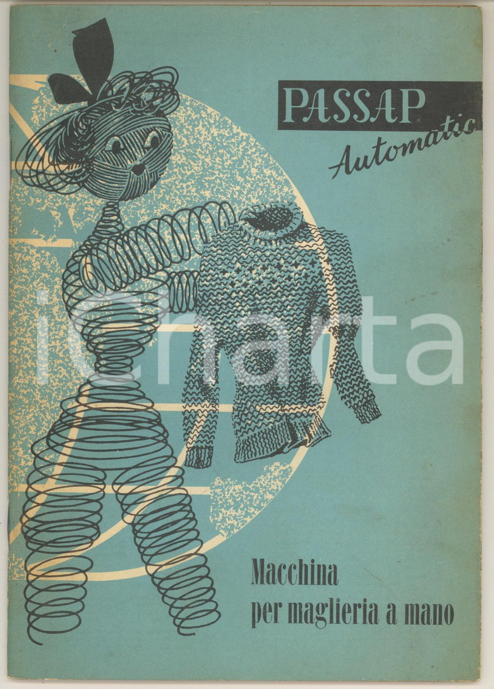 Libro, pubblicazione d epoca 1958 PASSAP Automatic  Macchina per maglieria a mano Manuale 44 pp. 1