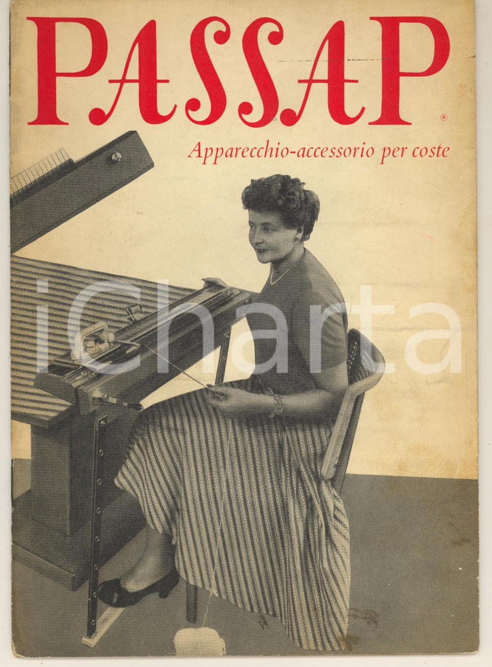 Libro, pubblicazione d epoca 1956 PASSAP Automatic  Macchina per maglieria a mano Manuale 44 pp. 1