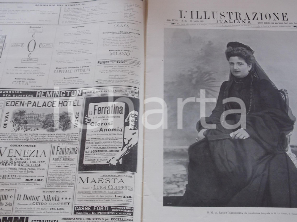 Giornale, rivista storica 1901 L ILLUSTRAZIONE ITALIANA Progetto torre Umberto I a Milano Sovracoperta 1