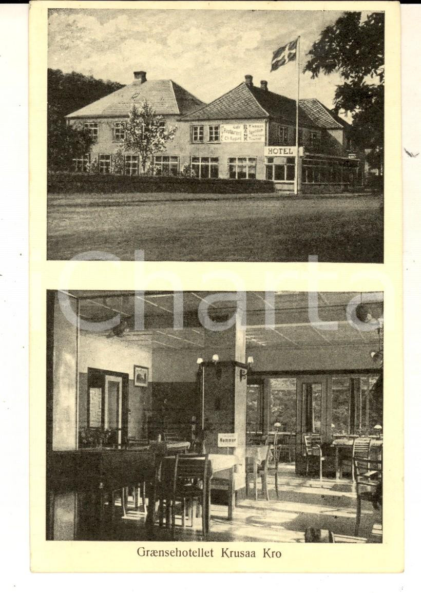 Cartolina originale da collezione 1951 KRUSAA DENMARK Graensehotellet  Cartolina postale VINTAGE FP VG 1