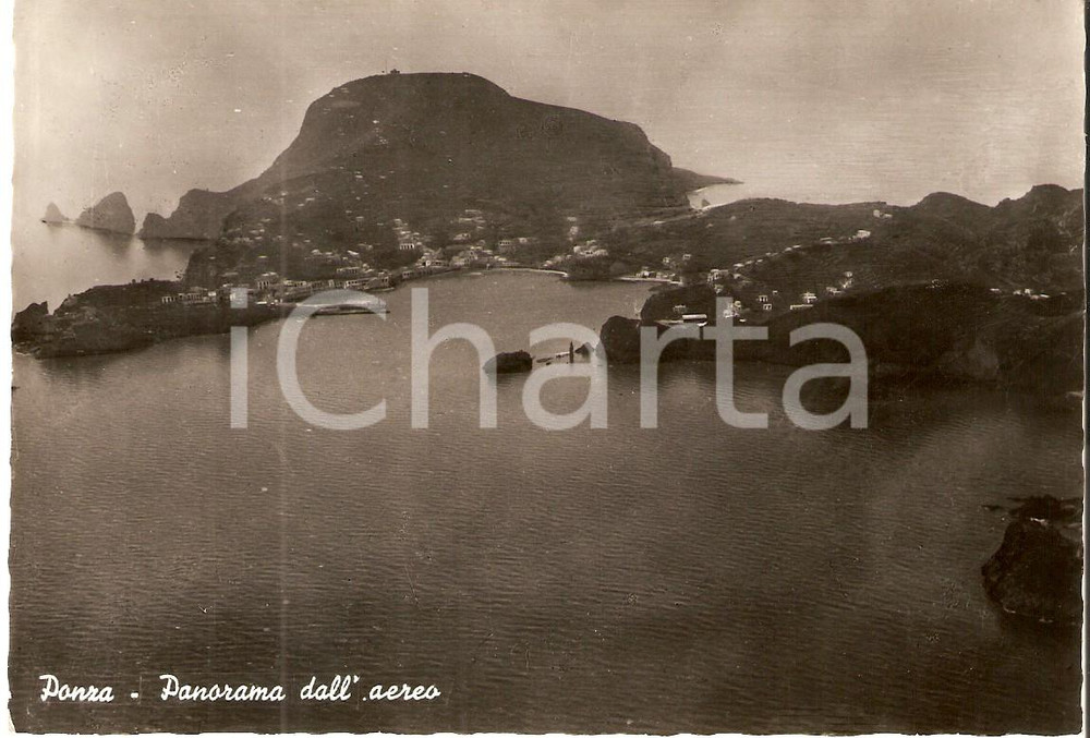 Cartolina originale da collezione 1958 ISOLA DI PONZA LT Panorama dall aereo Cartolina FG VG 1