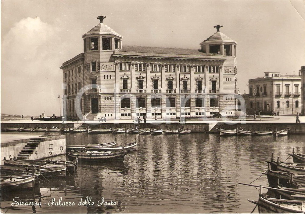 Cartolina originale da collezione 1955 ca SIRACUSA Palazzo delle Poste Cartolina FG VG 1