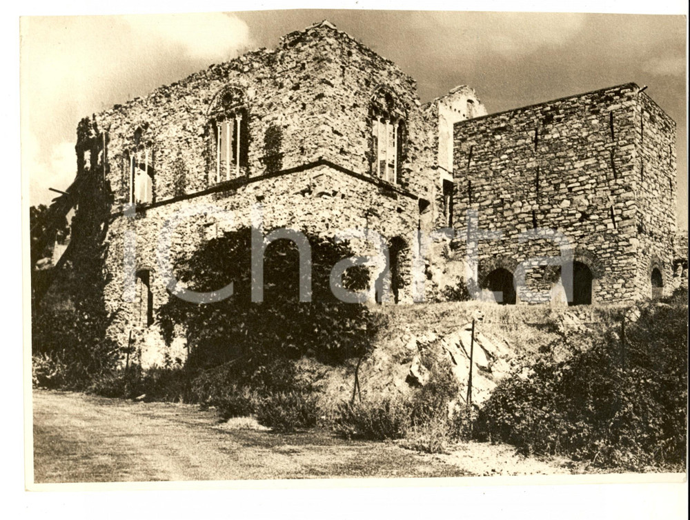 Fotografia d epoca originale 1939 GENOVA Castello di Simon Boccanegra dopo il restauro Foto 26x19 cm 1