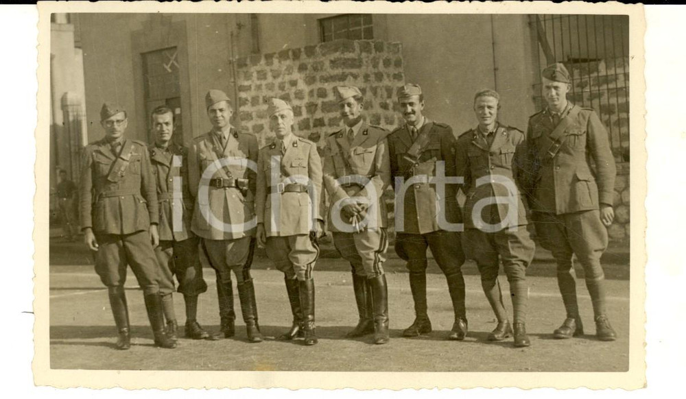 Fotografia d epoca originale 1942 WW2 PALERMO Reggimento AUTIERI  Addetti Ufficio Movimento Foto cartolina 1