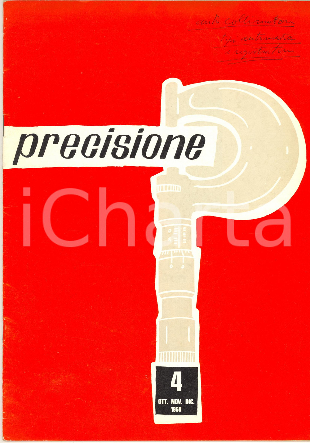 Giornale, rivista storica 1968 MILANO F.lli BORLETTI  PRECISIONE Autocollimatori per macchine Rivista 4 1