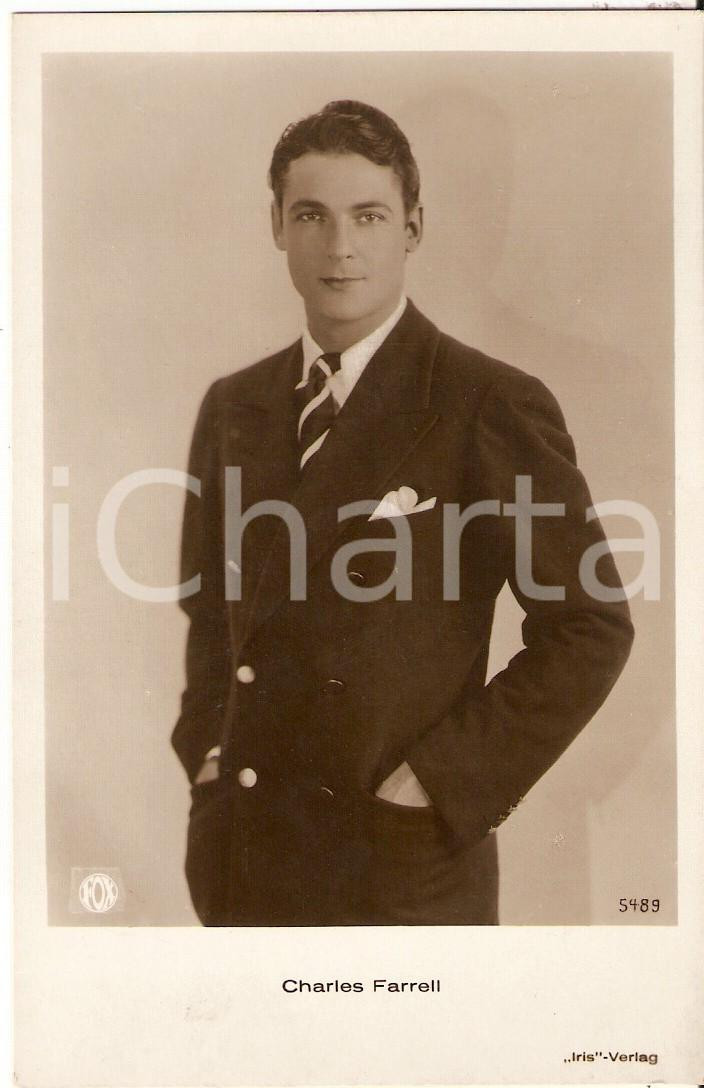 Cartolina originale da collezione 1925 ca CINEMA Actor Charles FARRELL wears a suit Cartolina FP NV 1