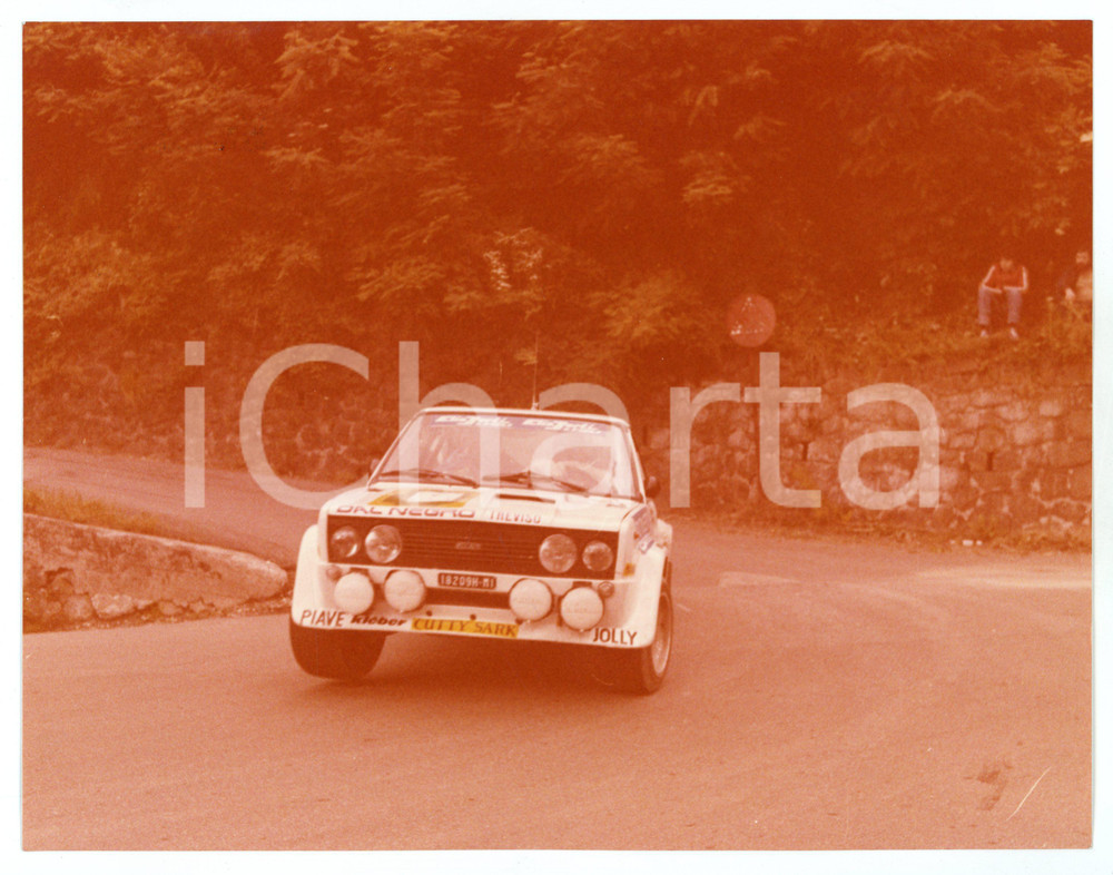 Fotografia d epoca originale 1980 RALLY ISOLA D ELBA Tonino TOGNANA Sergio CRESTO Fiat 131 ABARTH Foto 1