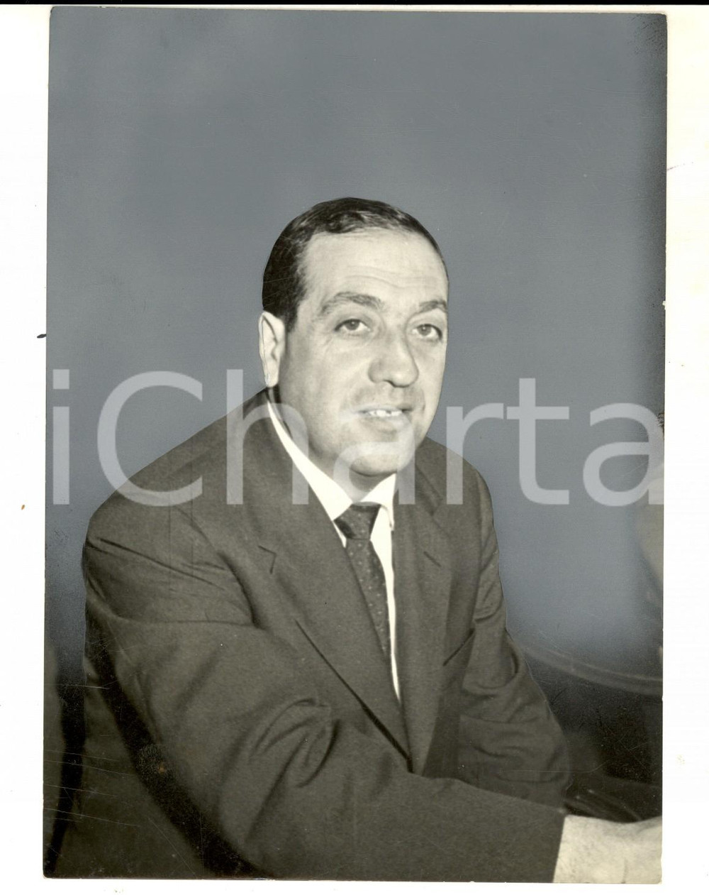 Fotografia d epoca originale 1960 ca SARDEGNA Ritratto del presidente Giovanni DEL RIO Foto 13x18 cm 1