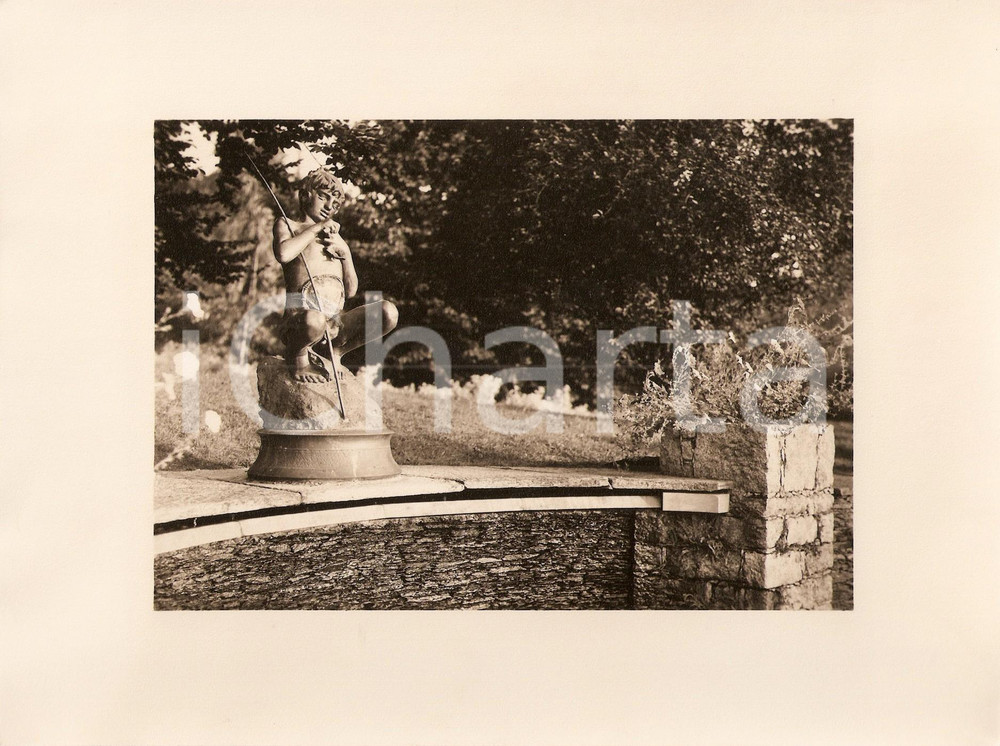 Fotografia d epoca originale 1940 INTRA Villa TARANTO Giardino botanico Statua Vincenzo GEMITO Foto 3 1